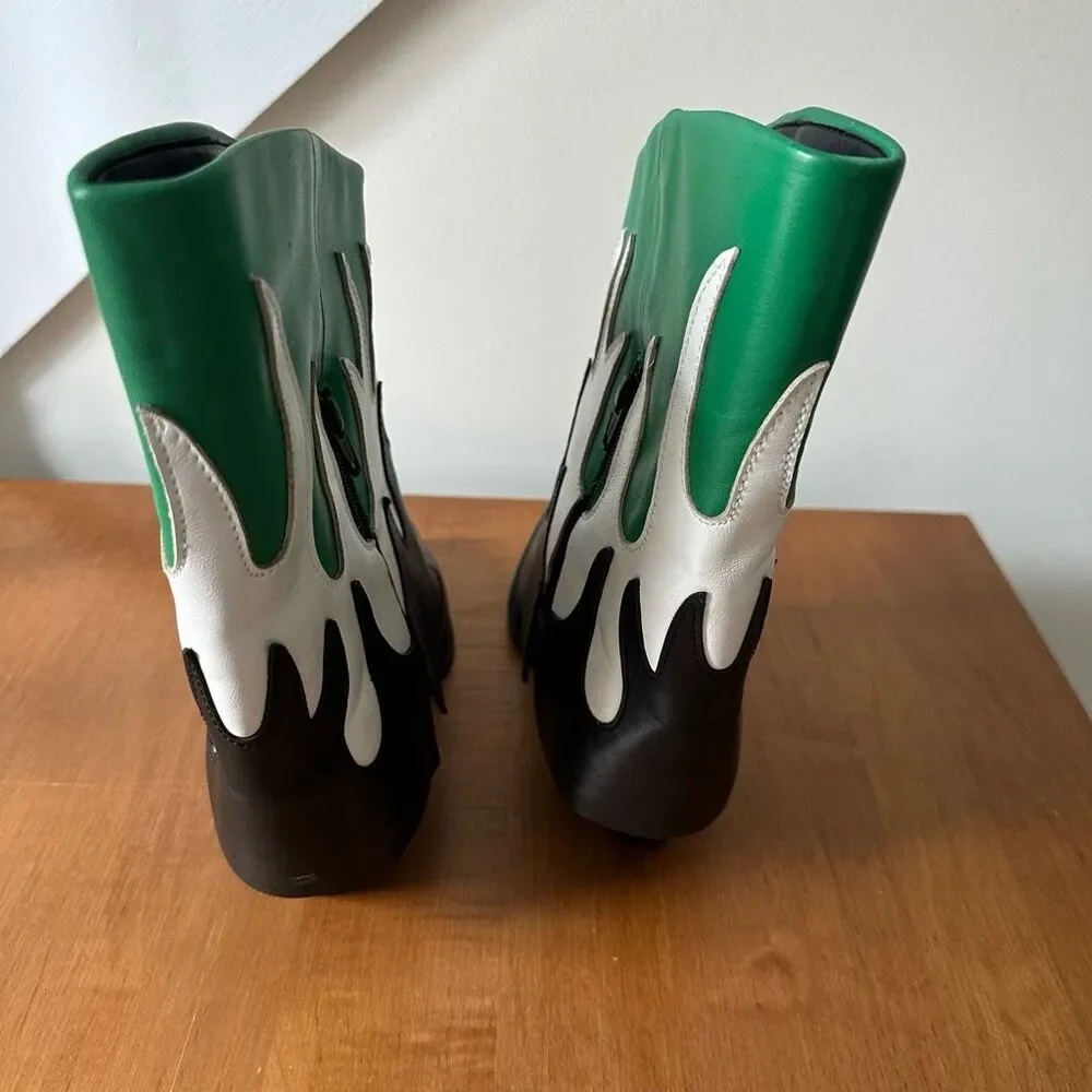 Gianni Bini Conley Flame Leather Western Foldover Boots, Women US Size 6 & 5.5 - Picture 5 of 10